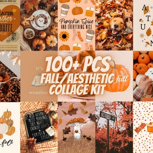 100+PCS Fall Aesthetic Collage Kit | Autumn Aesthetic | Fall wall art | Autumn room decor | Vintage Aesthetic | Posters | Pumpkin wall art |