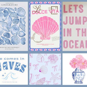 Coastal Granddaughter Aesthetic Collage Kit, 80 Prints (Digital Download) bild 2