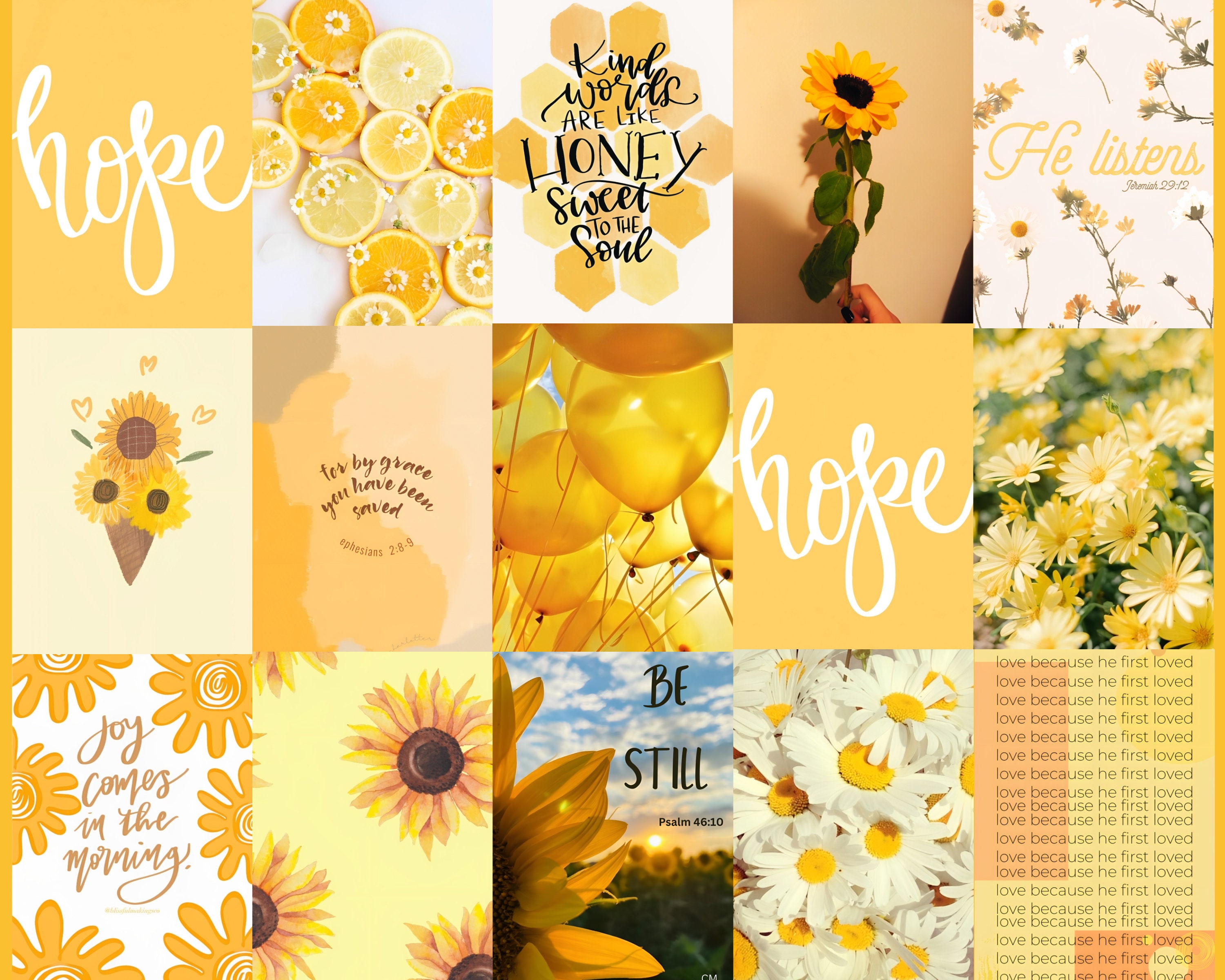 100 CHRISTIAN COLLAGE KIT Yellow Collage Kit Christian Etsy