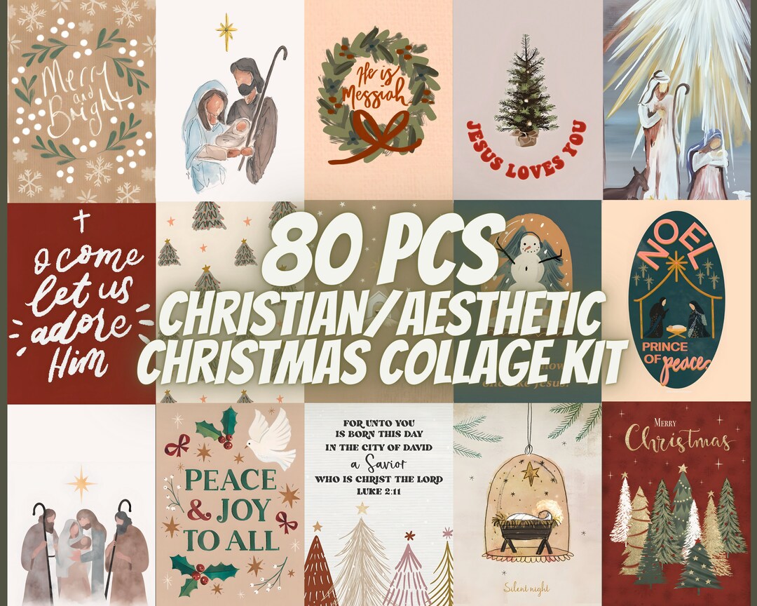 Christian Christmas Collage Kit, Bible Verse Art (digital Download) - Etsy