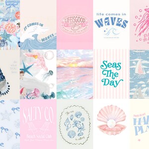 Coastal Granddaughter Aesthetic Collage Kit, 80 Prints (Digital Download) bild 3