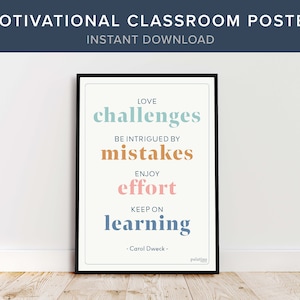Motivational Poster for the Classroom, Growth Mindset Quote, INSTANT DOWNLOAD