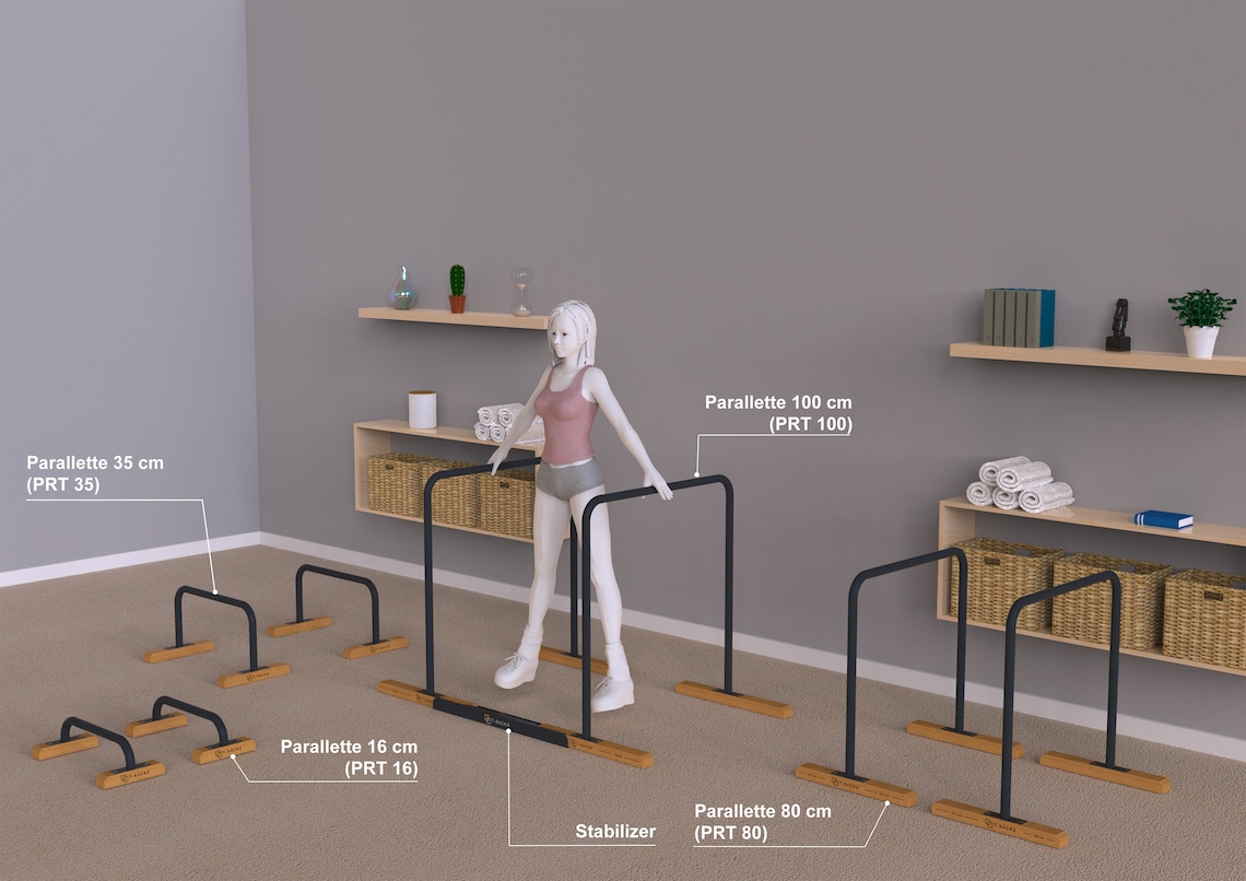 Premium Parallette Set Gymnastics Equipment Parallel Bars Dips Bars