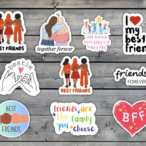 Happy friendship day sticker bundle, Printable Sticker bundle PNG, Printable Friendship Stickers PNG, best friend sticker, gift sticker png