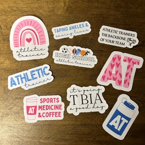 Athletic Training Decal, Athletic Trainer Sticker Pack, AT, Sports Medicine, Cute,  Laptop, Water Bottle, Sports, ATC, Student, ATS