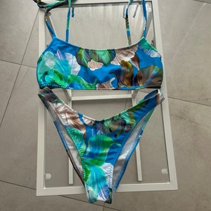 Floral Blue Bikini set for women