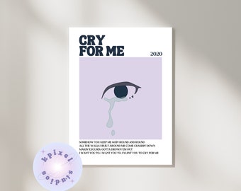 TWICE "Cry for Me" Print - Digital Download, Trendy Wall Art, Minimalist Album Art, Printable Art, Aesthetic K-Pop Decor, Dorm Decor
