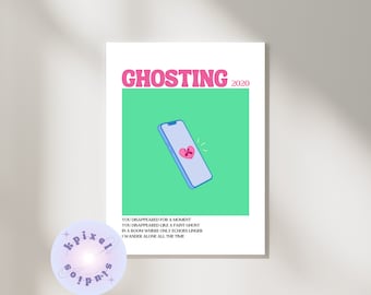 TXT "Ghosting" Print - Digital Download, Trendy Wall Art, Minimalist Album Art, Printable Art, Aesthetic K-Pop Decor, Dorm Decor