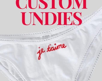 Ropa interior de algodón bordada personalizada - Lencería personalizada