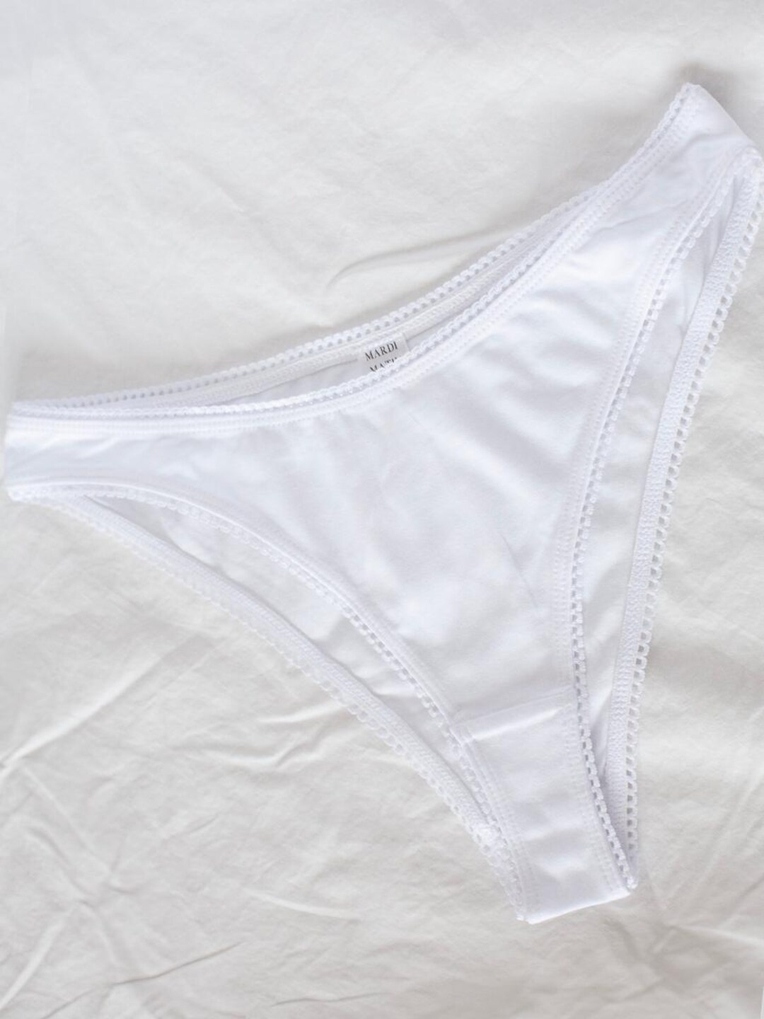 Eva R Undeies White 100% Cotton Women's Undies With Delicate Lace Trim - Etsy