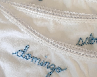 Hand Embroidered Spanish Days of the Week Undies
