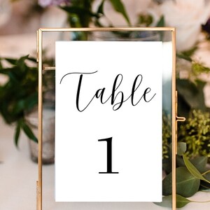 Table Number Template, Modern Table Number Template, Minimalist Wedding Template, Table Number, Modern Wedding, Printable Wedding Template