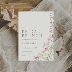 Bridal Brunch Invitation Template Editable Template DIY Instant Download Modern Floral Bridal Shower Brunch Invite Printable Bride invite