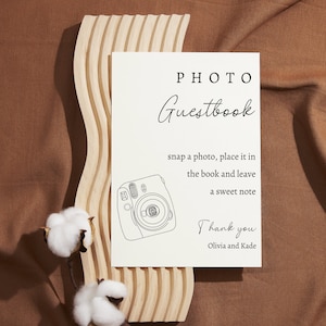Photo Guestbook Sign, Photo Guestbook Sign Printable, Photo GuestBook Sign Template, Polaroid Wedding Sign, Leave A Photo, Snap It Shake it