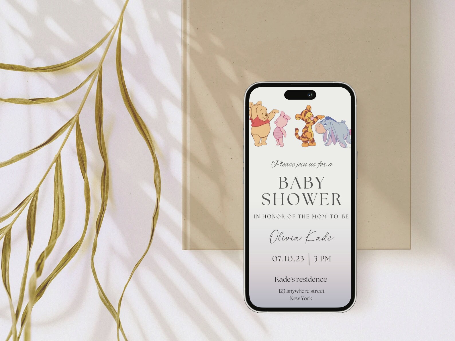 Winnie the Pooh Baby Shower Evite Vintage Pooh Bear Shower Etsy