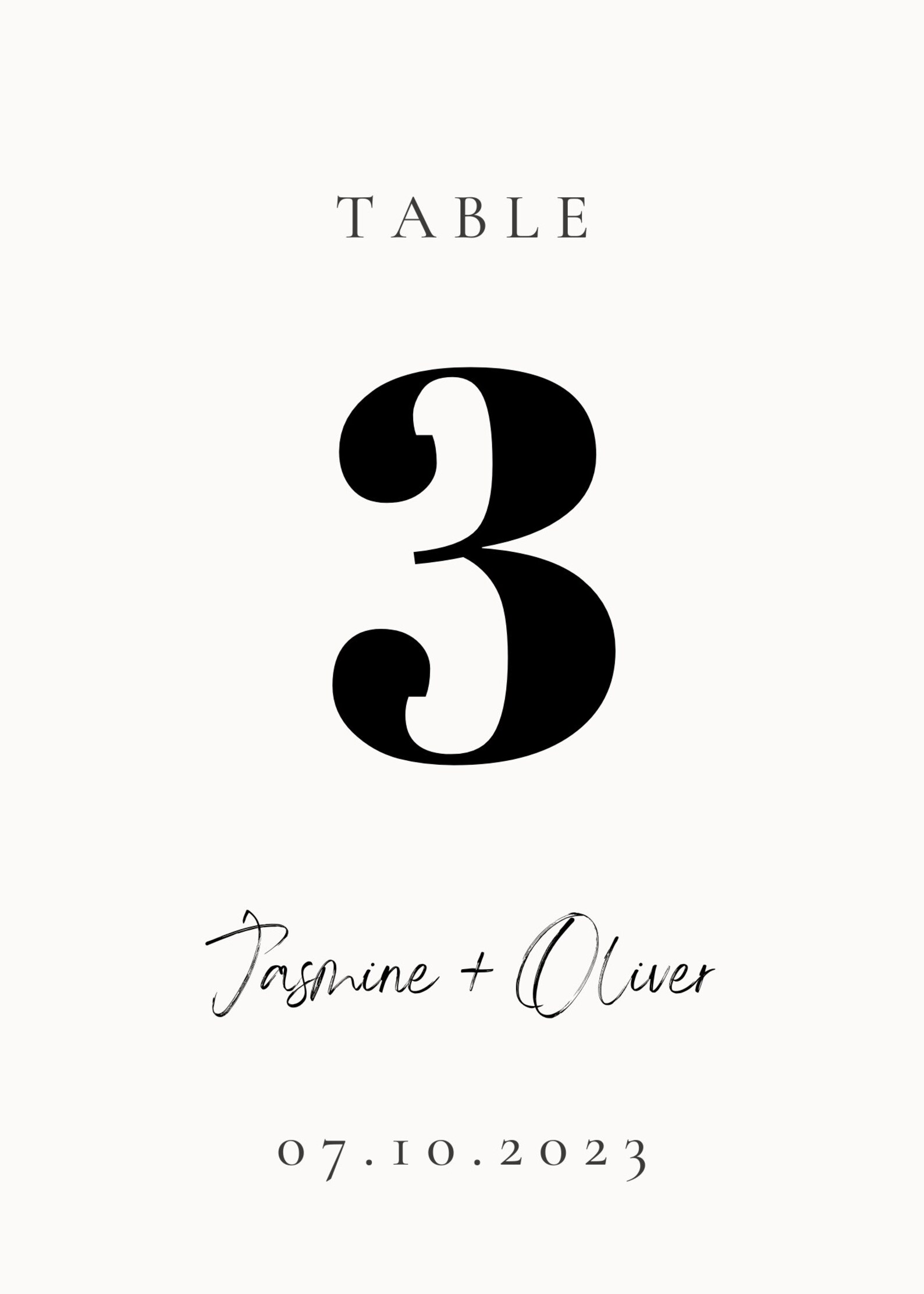 Sample Of Table Numbers Minimalist Table Number Card Template, Rustic Simple Clean Wedding ...