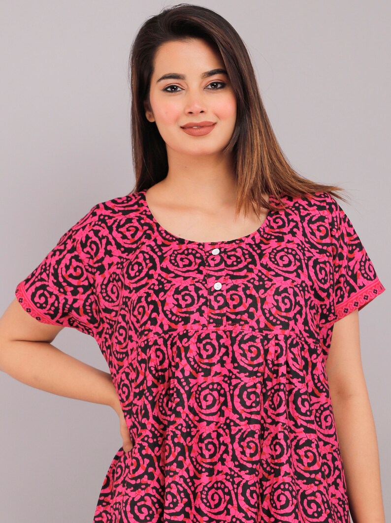 Night Gown Womens Nighty Nighties 100 Cotton Night Gown Floral Print