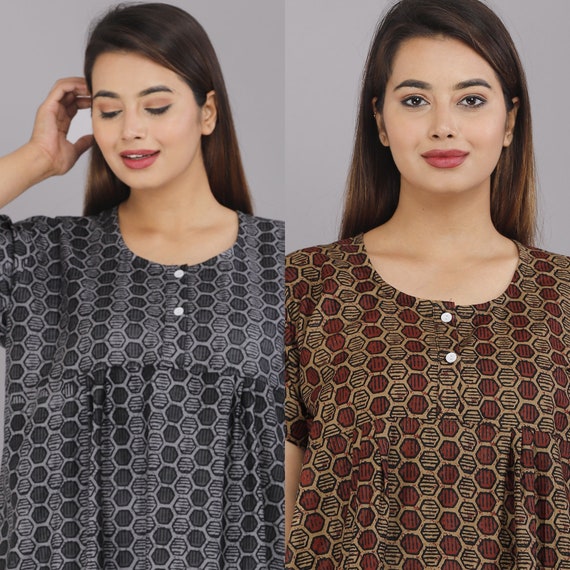 ANGELINA COTTON NIGHTIES GOOD QUALITY LATEST NIGHT GOWN COLLECTIONS -  Reewaz International | Wholesaler & Exporter of indian ethnic wear catalogs.