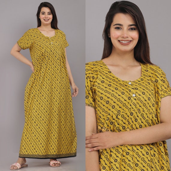 Multicolor Women Cotton Hosiery Feeding Night Gowns at Rs 350/piece in  Ahmedabad