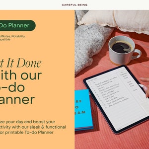 Effortless Productivity: Digital To-Do List for a Stress-Free Life, Digital Planner, Designed for GoodNotes, Notability, Careful Being