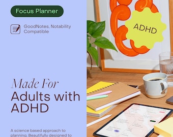 ADHD Growth Mindset Planner, Neurodivergente Planner Digitaal, Geestelijke Gezondheid en Welzijn Planner, ADHD Goodnotes Notability iPad Planner