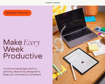 Minimale wekelijkse digitale planner, weekproductiviteitsplanner, dagelijkse takenplanner afdrukbaar, mijn doelenpagina Opmerkelijkheid Goodnotes Planner