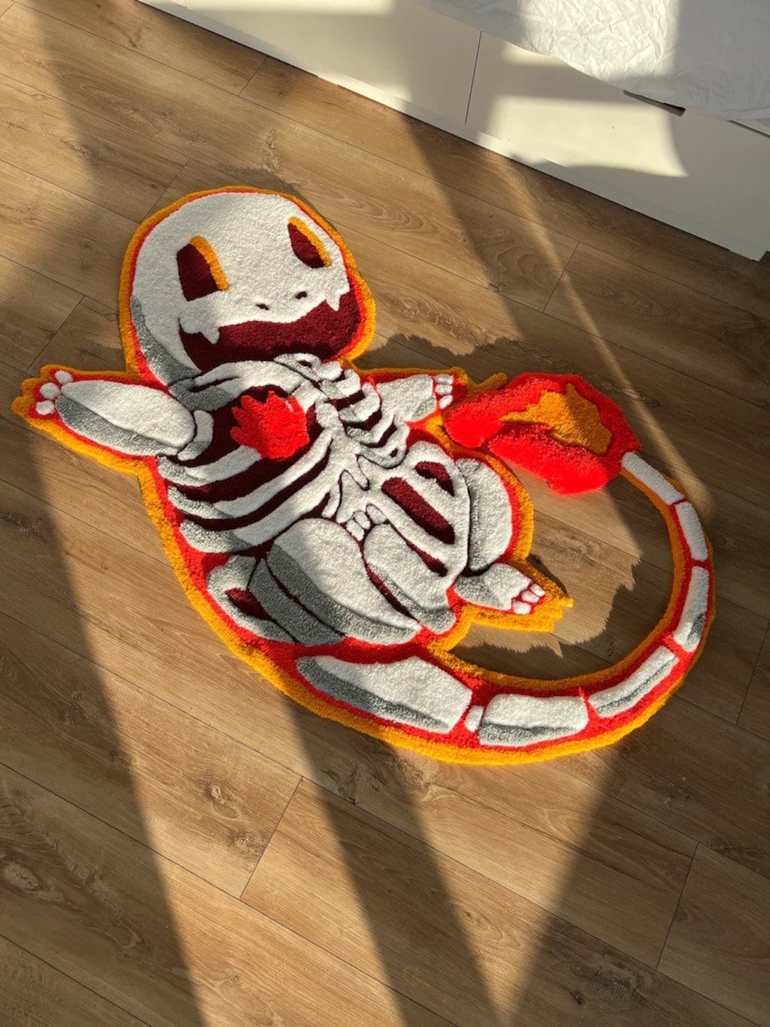 Hand Made Tufted Charmander Rug for Kids Room, Charmander Rug for Bedroom Pok\u00e9mon Rugs D\u00e9cor ...
