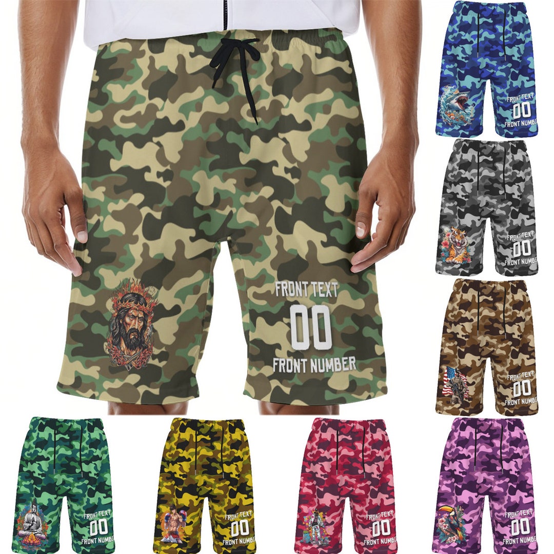 mens camo basketball shorts