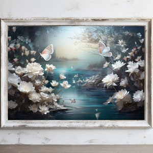 Flowers Mural 3D Wall Art | Flowers Wall Art | Vintage Wall Art | Wall Décor | PRINTABLE Wall Art | Digital DOWNLOAD | Ratio 3:2 LANDSCAPE