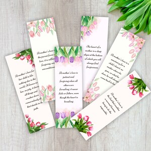 Bookmarks for Mom, Printable bookmarks, Floral bookmarks, Bookmarks Set, Bookmarks for Women, Digital Bookmarks, Gift for Book Lovers