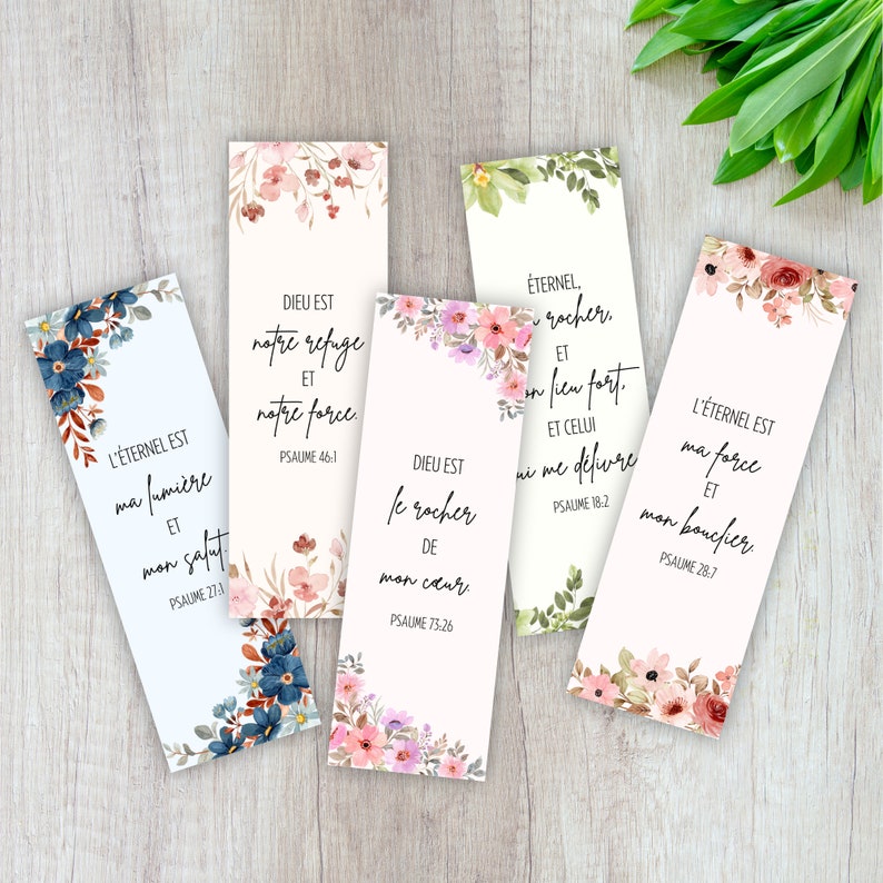 Bookmarks in FRENCH Printable Bible Verses Bookmarks Cute Bookmarks ...