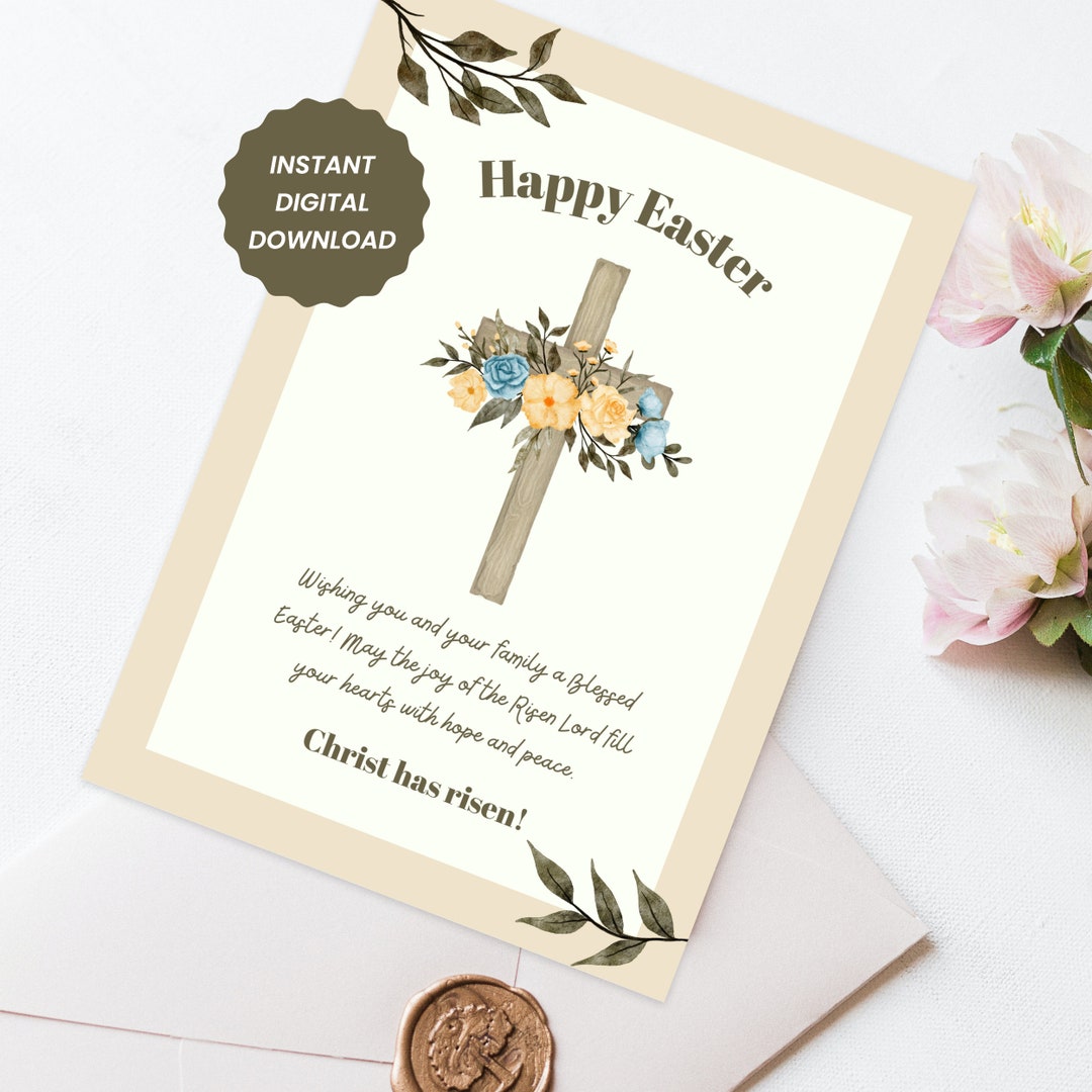 Christian Easter Card, Religious Easter Card, Bible Unique Easter