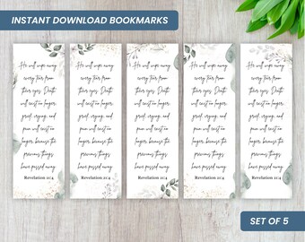Bible Verse Bookmark Set: Christian Scripture Quotes (Digital Download)