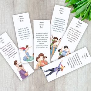Segnalibri regalo migliori per la festa del papà Set di 8 segnalibri per papà Segnalibri digitali Regalo per amanti dei libri Regalo per marito La migliore idea regalo per la festa del papà