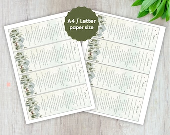 Psalm 23 Bookmark: Nature Art Bible Verse (Digital Download)
