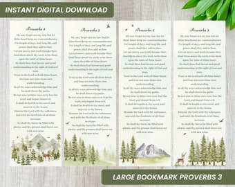 Proverbs 3 Bookmark Set: Bible Verse Nature Art (Digital Download)