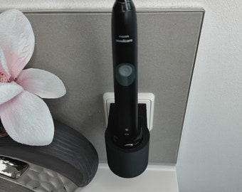 Toothbrush holder for Philips Sonicare, Airfloss, Flexcare, HX - without tangled cables - for the socket or as a wall mount