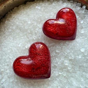 Red Heart Stud Earrings