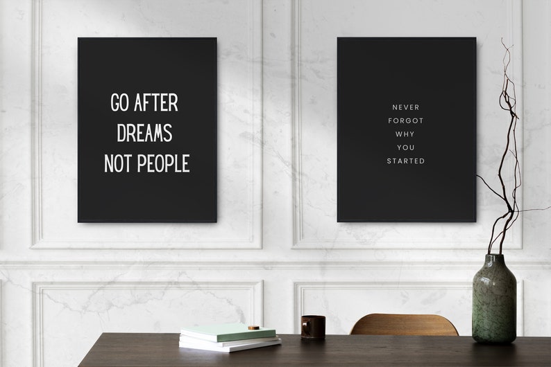 Office Wall Art Office Decor Inspirational Wall Art Quote Etsy