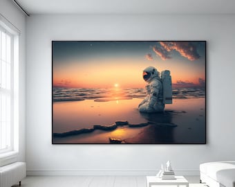 Astronaut picture, astronaut picture printed on canvas, wall painting, wall decoration, acrylic print