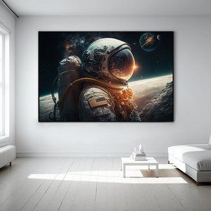 Tableau d'astronaute, tableau d'astronaute imprimé sur toile, peinture murale, décoration murale, impression acrylique