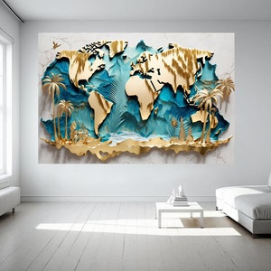 New World Picture, Globus neue Weltkarte Leinwand, Neue Welt Gemälde, Malerei, Eine neue Erde Malerei, Earth, ÖL Malerei