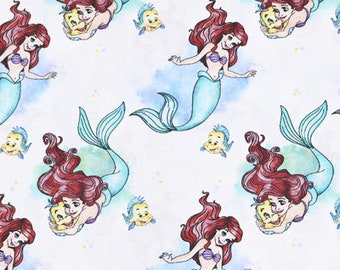 Disney Princess Ariel Fabric The Little Mermaid Fabric Cartoon Fabric Cotton Fabric By The  Half Yard