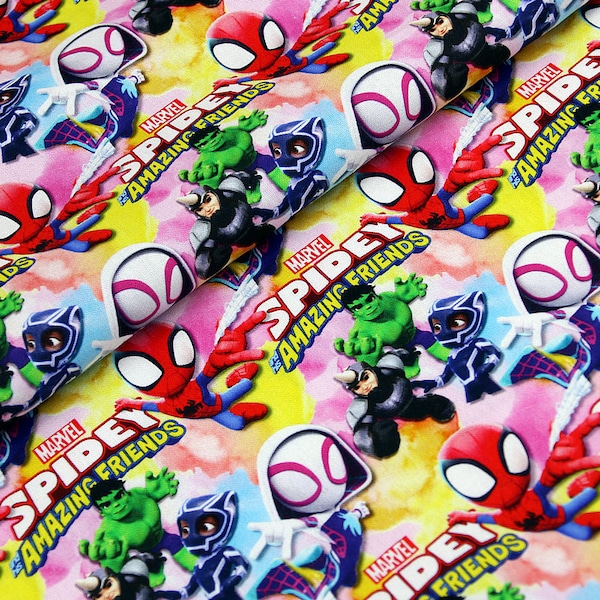 Spider-Man Fabric avenger Marvel Superhero Fabric Cartoon Fabric Cotton Fabric By The Half Meter