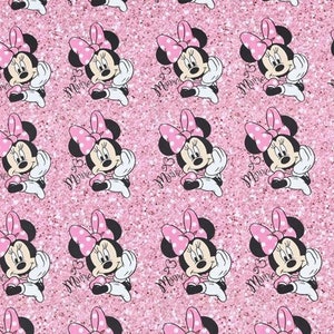 Mickey & Minnie Mouse Fabric Cartoon Fabric Cotton Fabric By The Half Yard