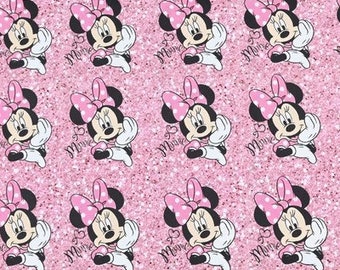Mickey & Minnie Mouse Fabric Cartoon Fabric Cotton Fabric By The Half Yard