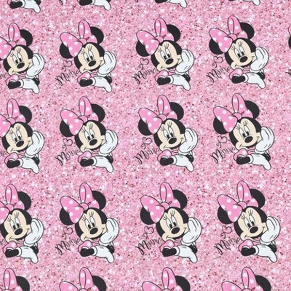 Mickey & Minnie Mouse tissu dessin animé tissu coton tissu par la demi-cour