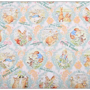 Peter Rabbit Fabric Cute Bunny Fabric Cartoon Fabric Cotton Fabric By The  Half Yard