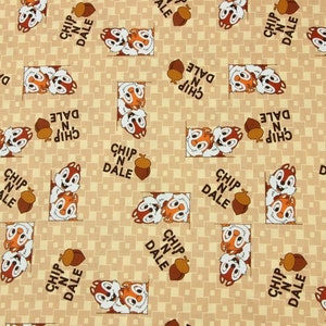 Disney Chip and Dale Fabric Cartoon Fabric Cotton Fabric By The  Half Yard