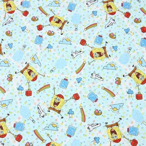 SpongeBob SquarePants Fabric SpongeBob Patrick Fabric Cartoon Fabric Cotton Fabric By The  Half Yard